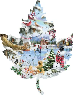 SUNSOUT L'hiver sur le lac - puzzle de 1000 pièces