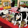SUNSOUT Lori Schory - Qui a laissé sortir les chats ? - puzzle de 1000 pièces