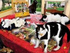 SUNSOUT Lori Schory - Qui a laissé sortir les chats ? - puzzle de 1000 pièces