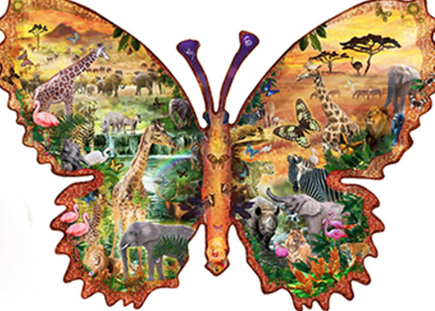 SUNSOUT Papillon africain - puzzle de 1000 pièces