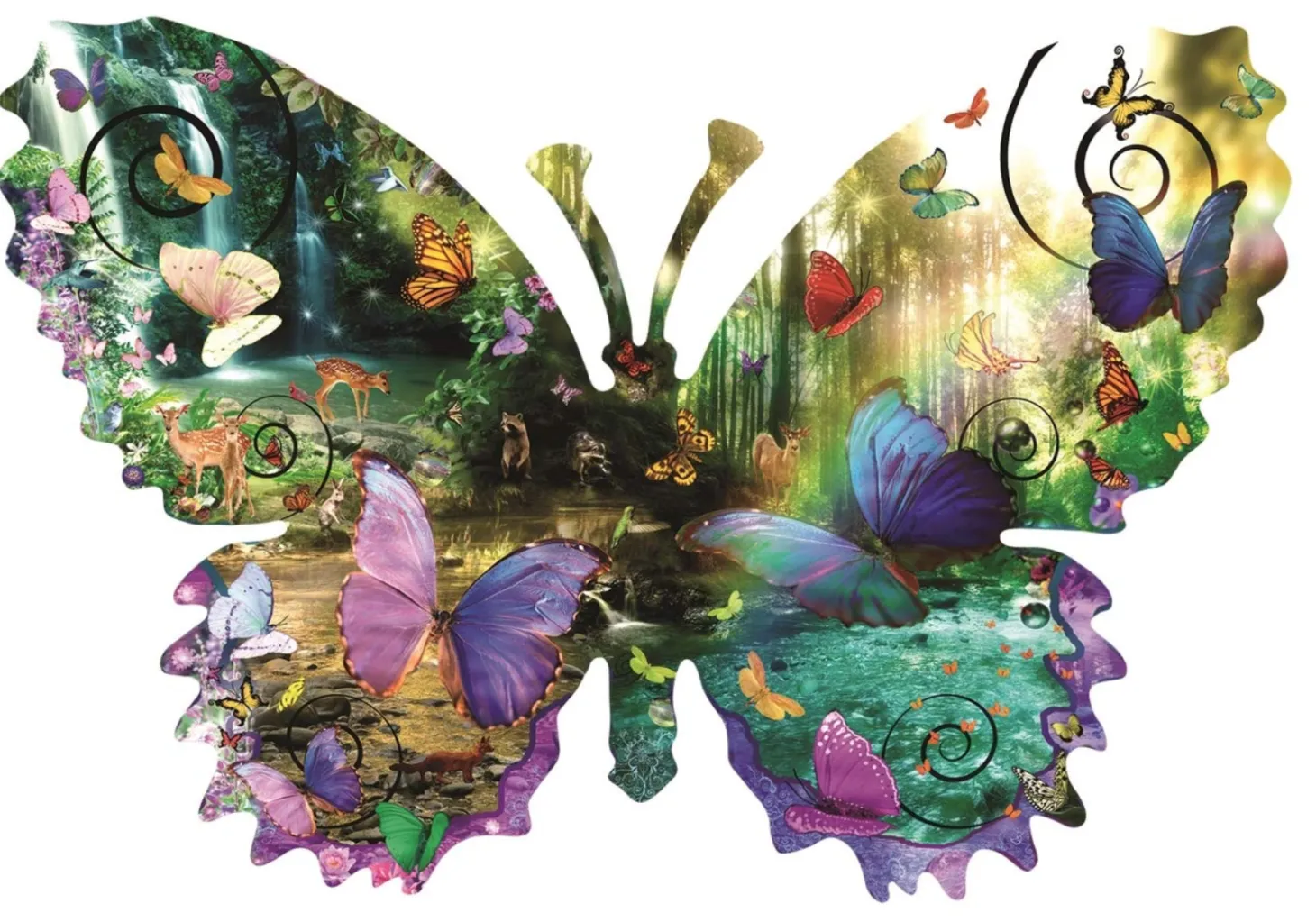 SUNSOUT Papillon de forêt - puzzle de 1000 pièces
